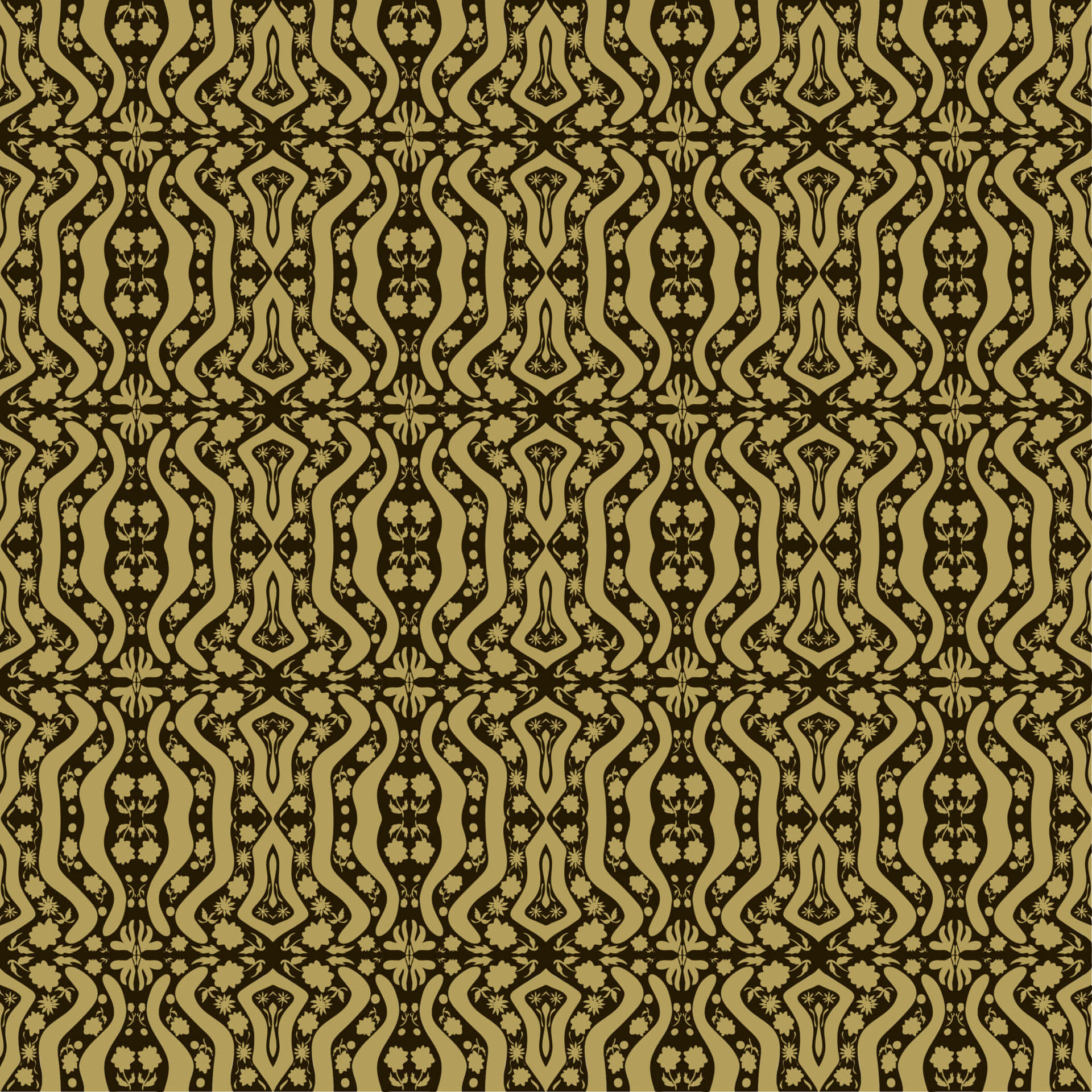 A Gold And Black Pattern With A Zigzag Pattern Background