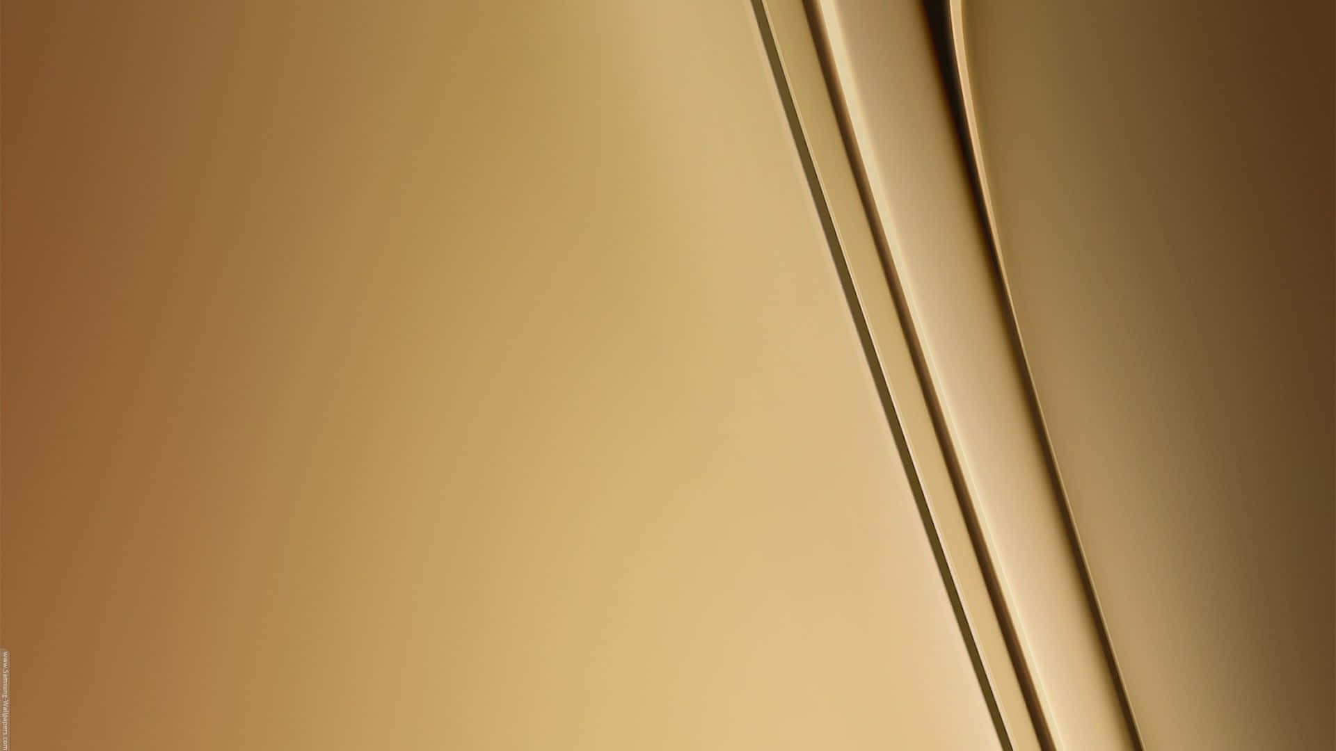 A Gold Background With A Curved Line Background