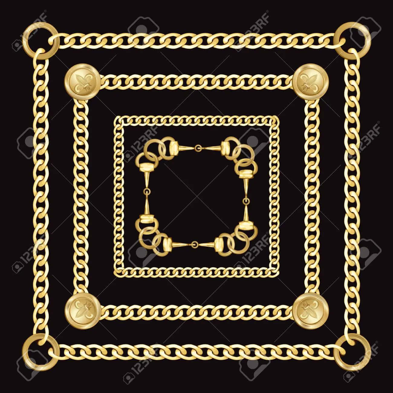 A Gold Chain Sits Upon A Bright Background Background