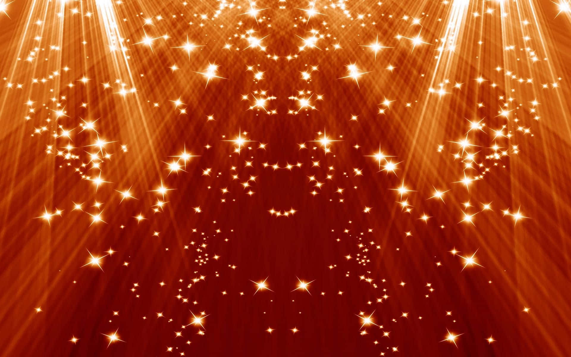 A Golden Background With Stars Shining In The Light Background