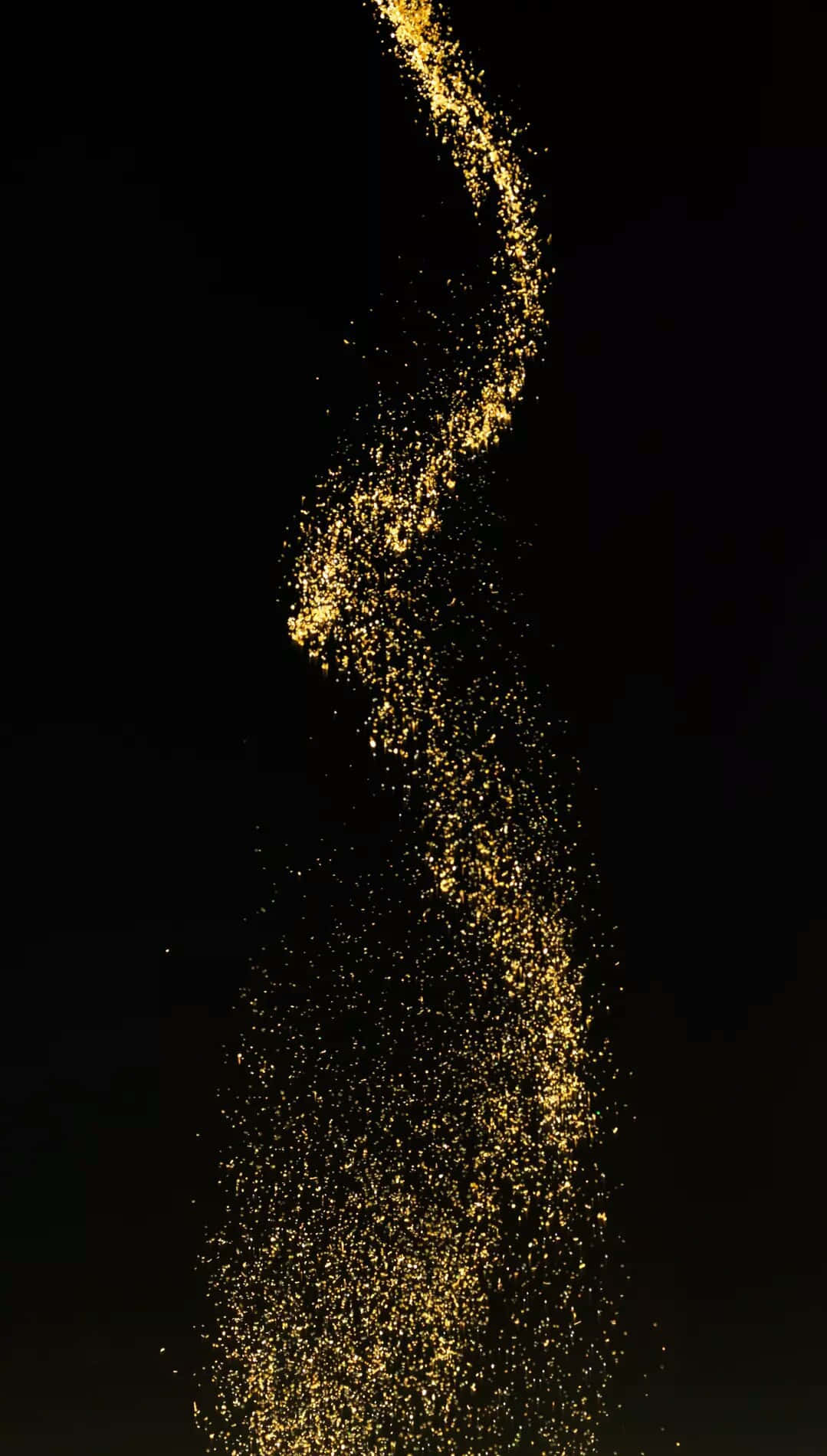 A Golden Dust Falling From The Sky Background