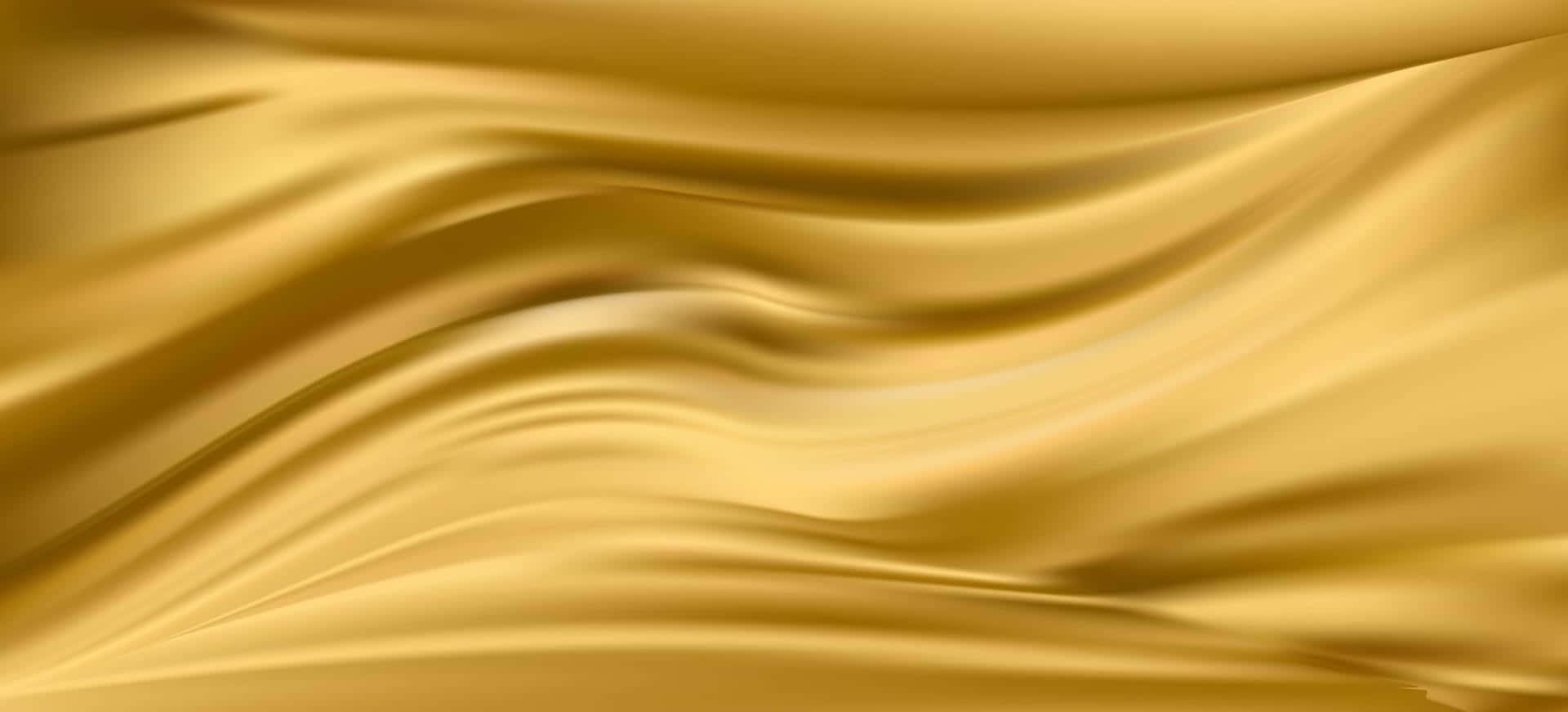 A Golden Silk Background With Waves Background