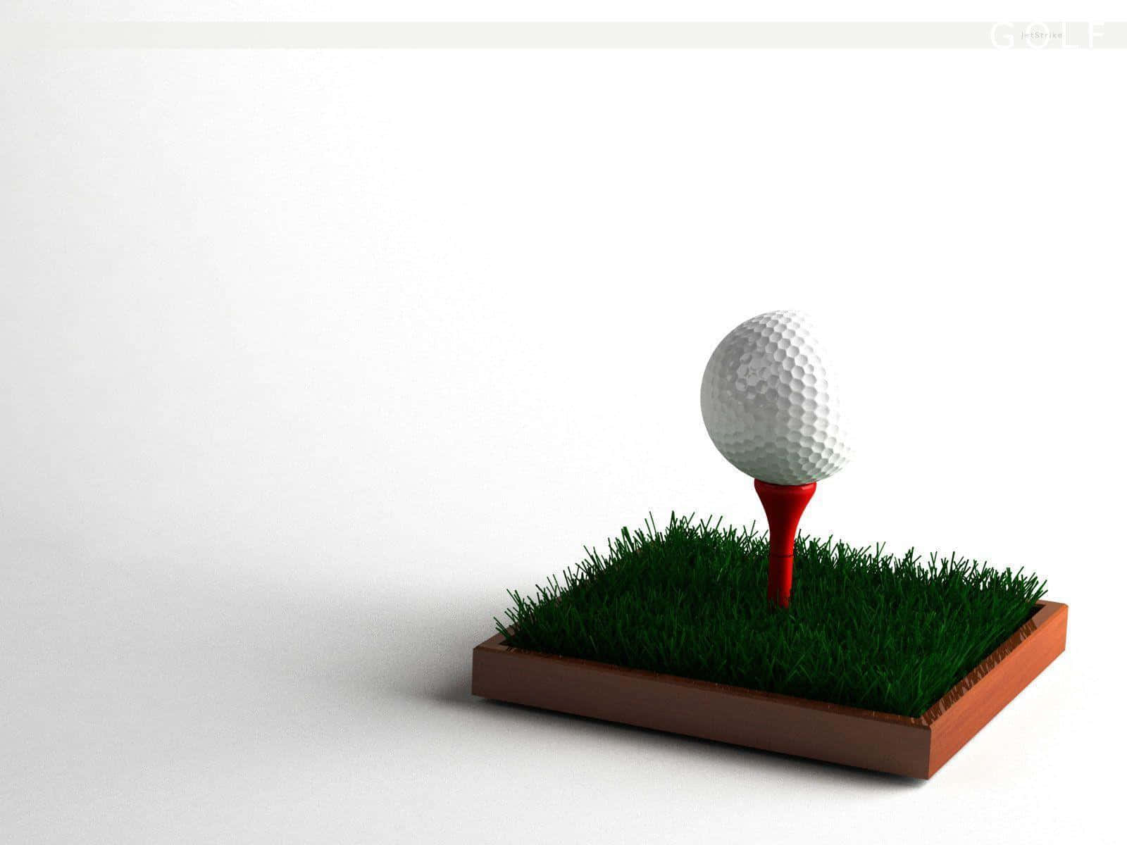 A Golf Ball On A Tee Background