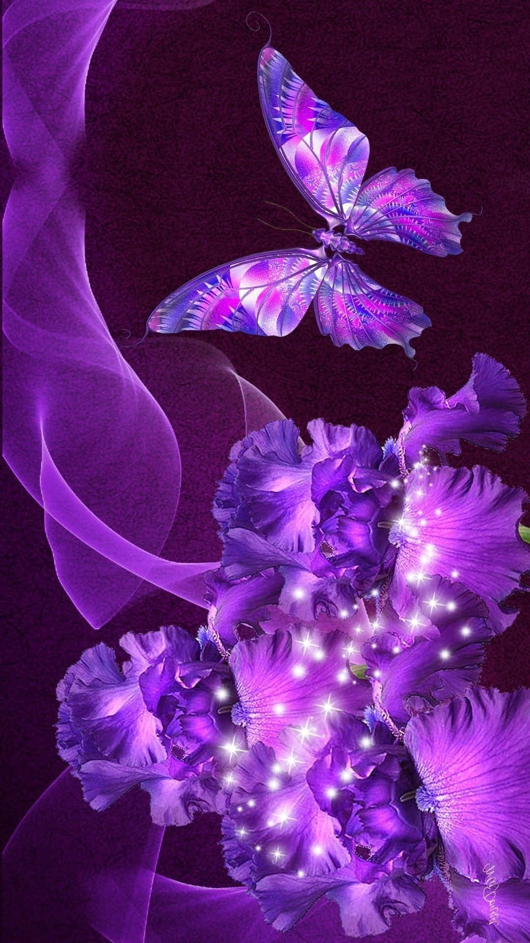 A Gorgeous Cute Purple Butterfly. Background