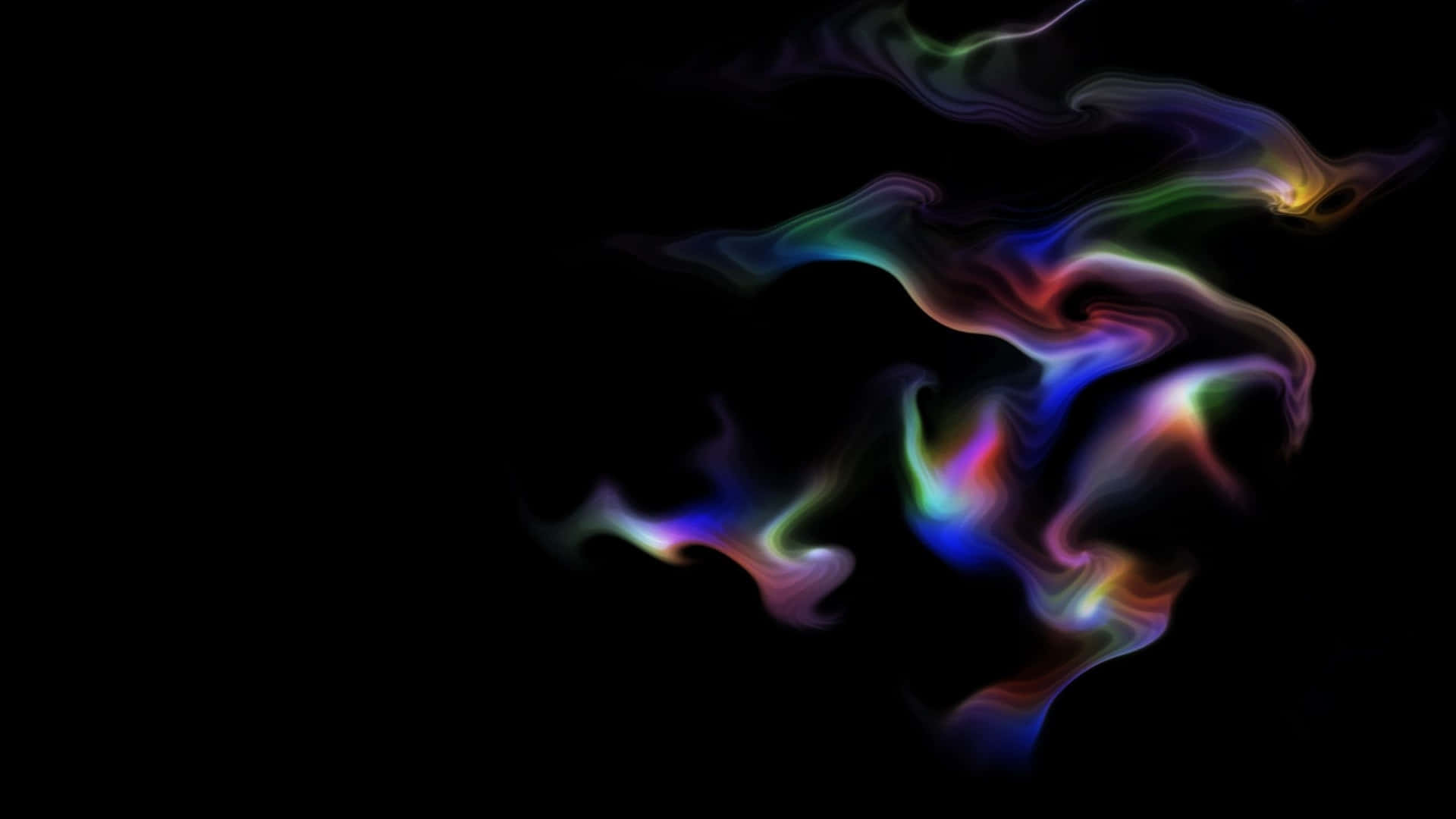 A Gorgeous View Of Light Blue And Black Neon Lighting Up The Night Sky