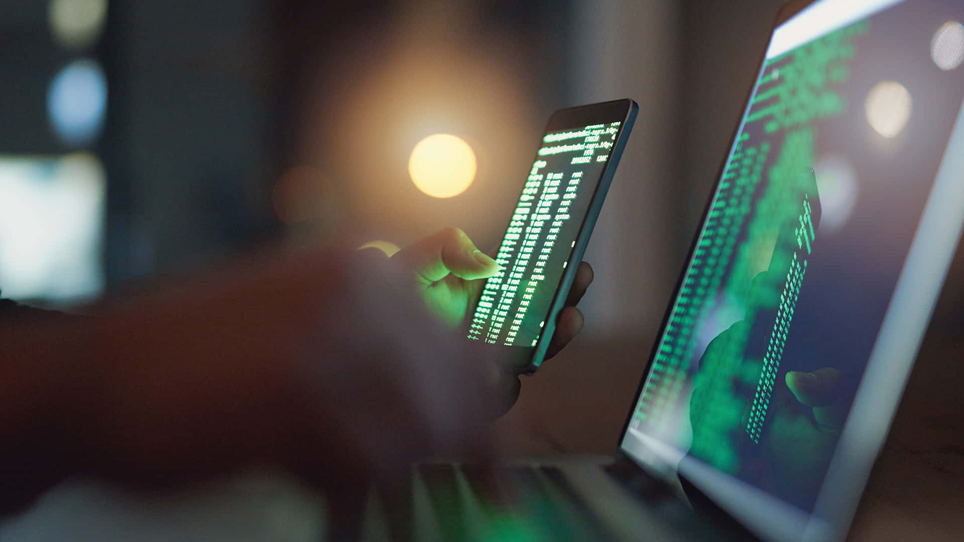 A Graphic Representation Of A Cyber Threat In Action. Background