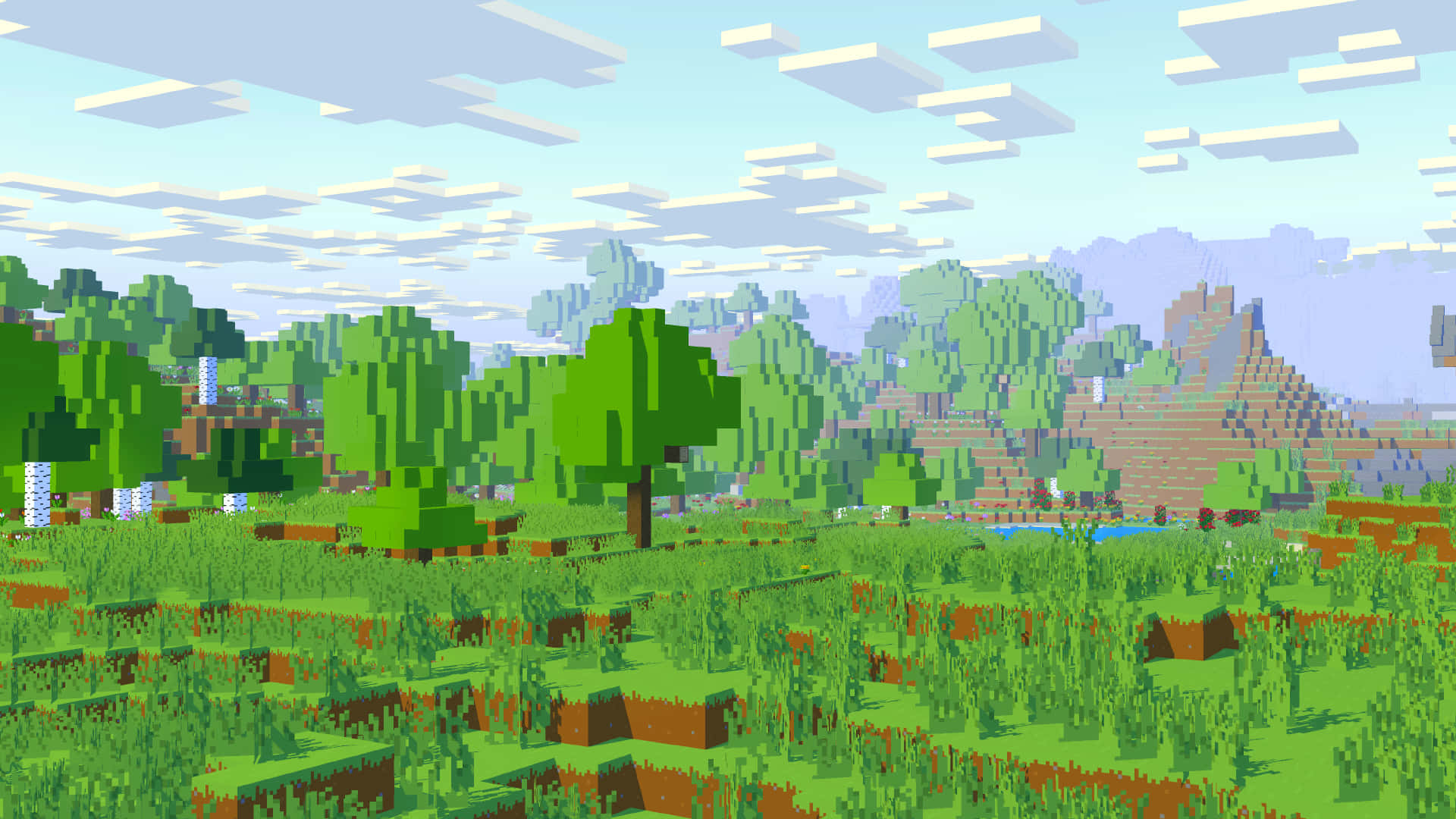 A Grass Block Found In Minecraft Background