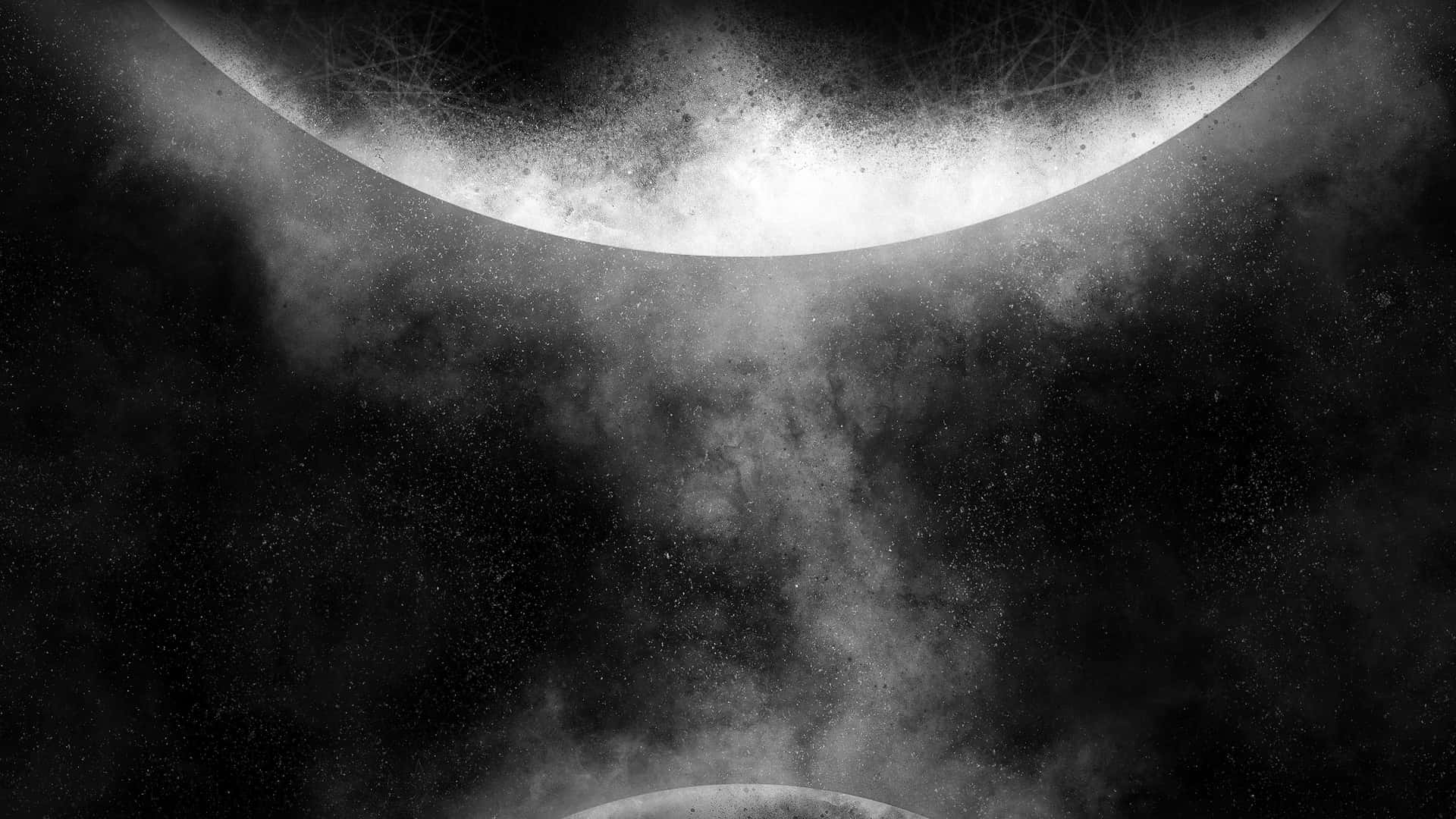 A Grayscale View Of Outer Space Background