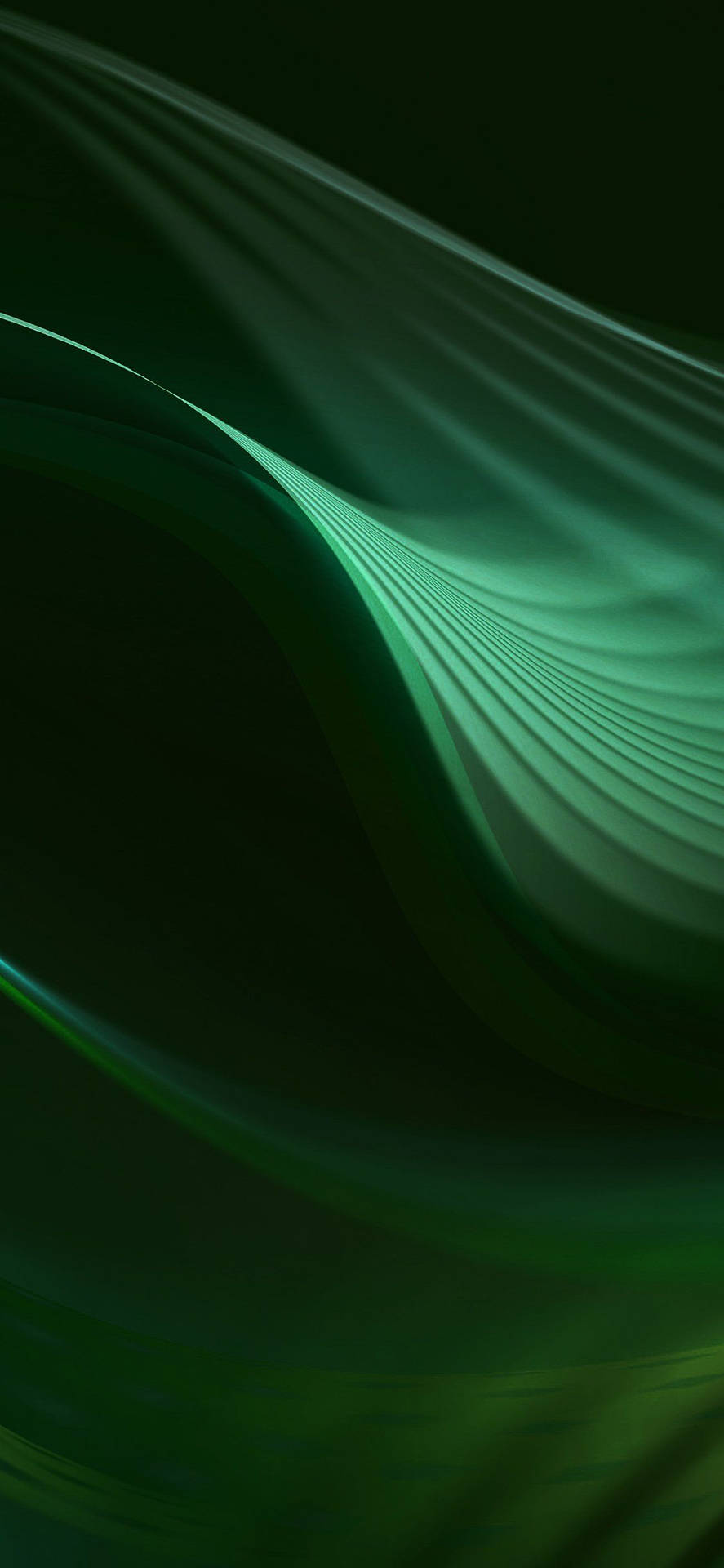 A Green Abstract Background With Waves Background