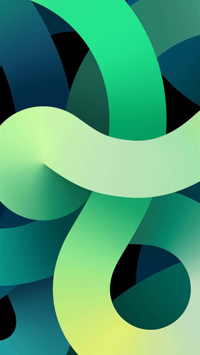 A Green And Blue Abstract Design Background