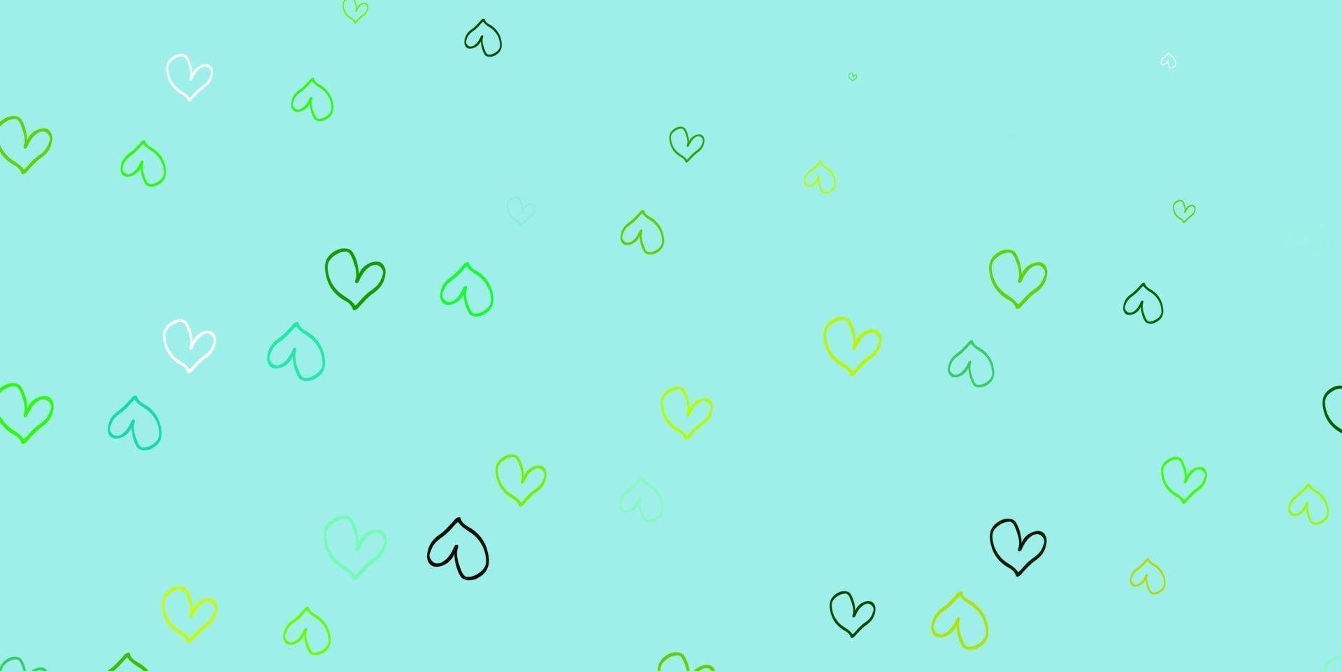 A Green And Green Heart Pattern On A Blue Background