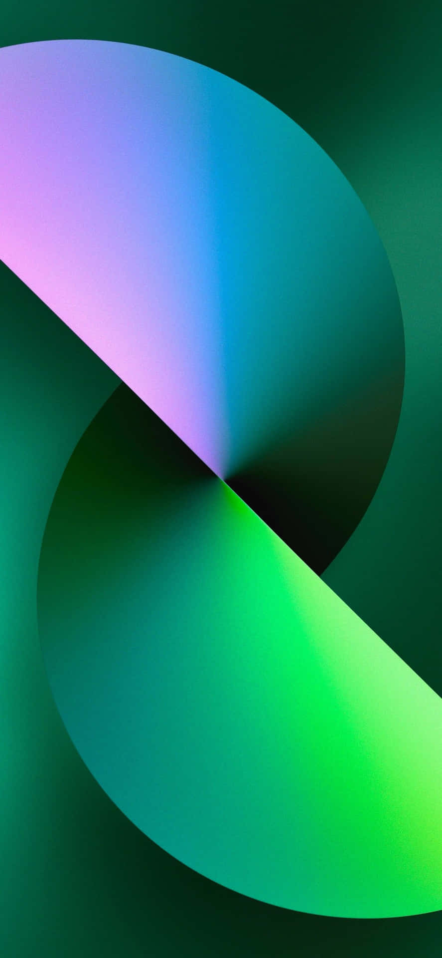 A Green And Purple Abstract Design