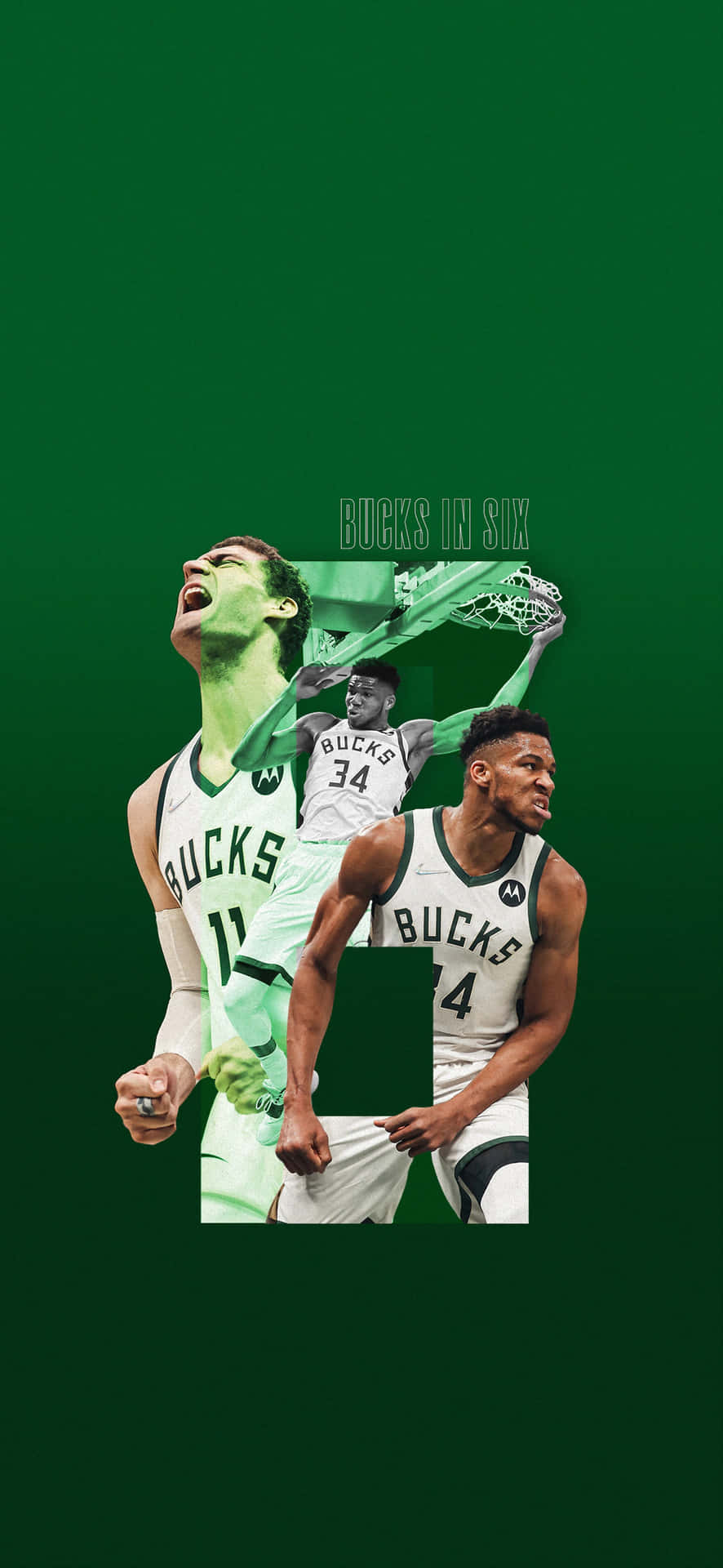 A Green Background With Two Basketball Players Background
