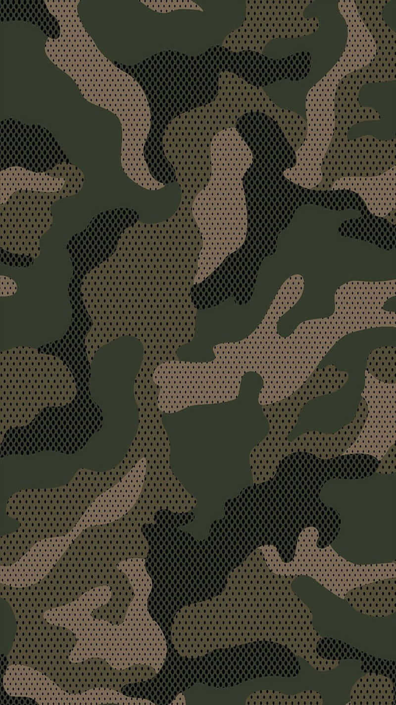 A Green Camouflage Pattern Background