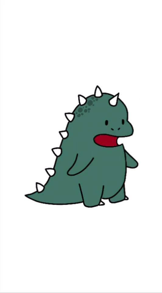 A Green Dinosaur With A Red Tongue Background