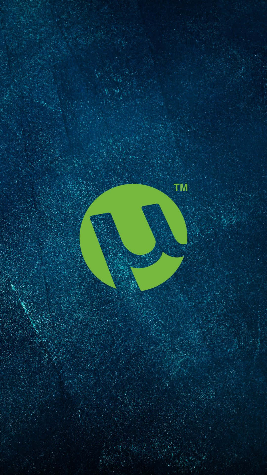 A Green Logo On A Blue Background Background