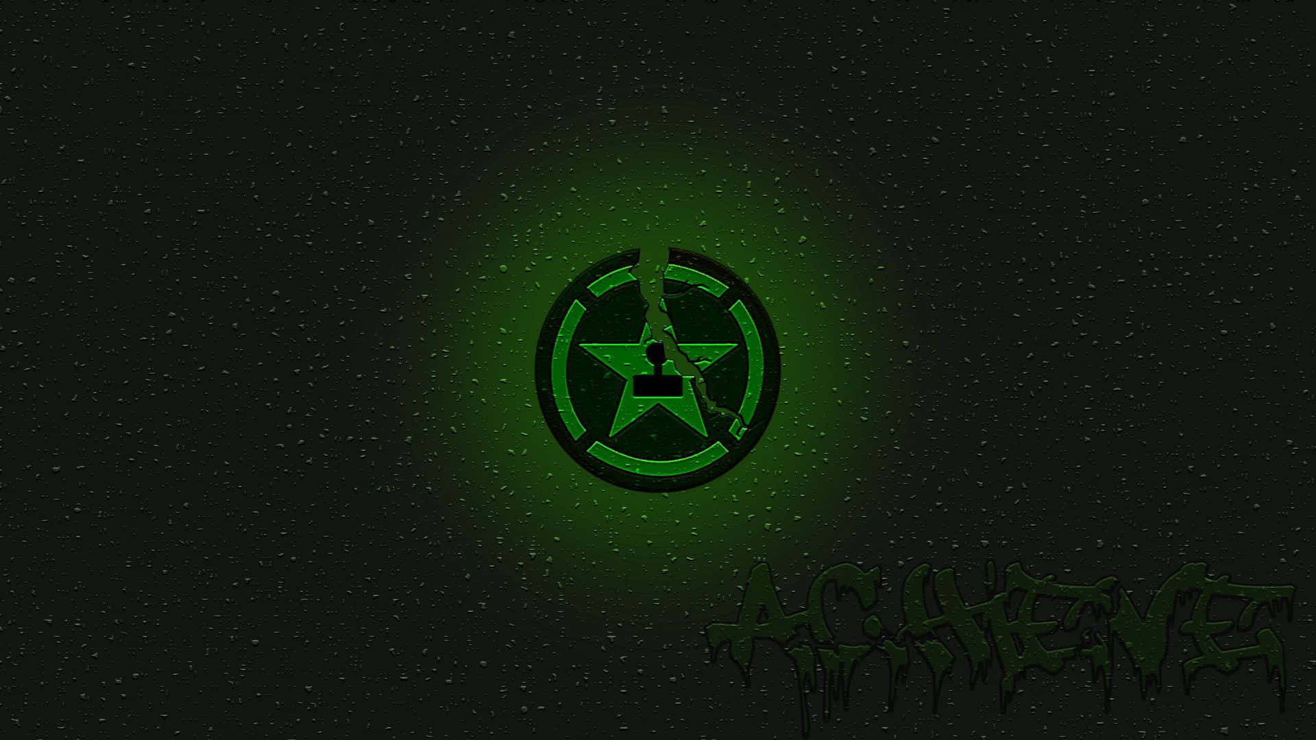 A Green Logo With A Black Background Background