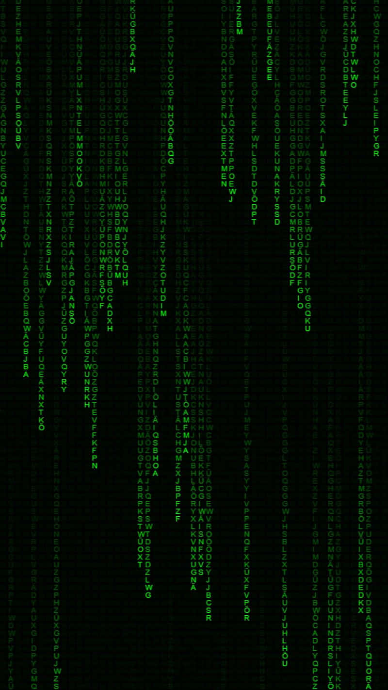 A Green Matrix Code Background Background