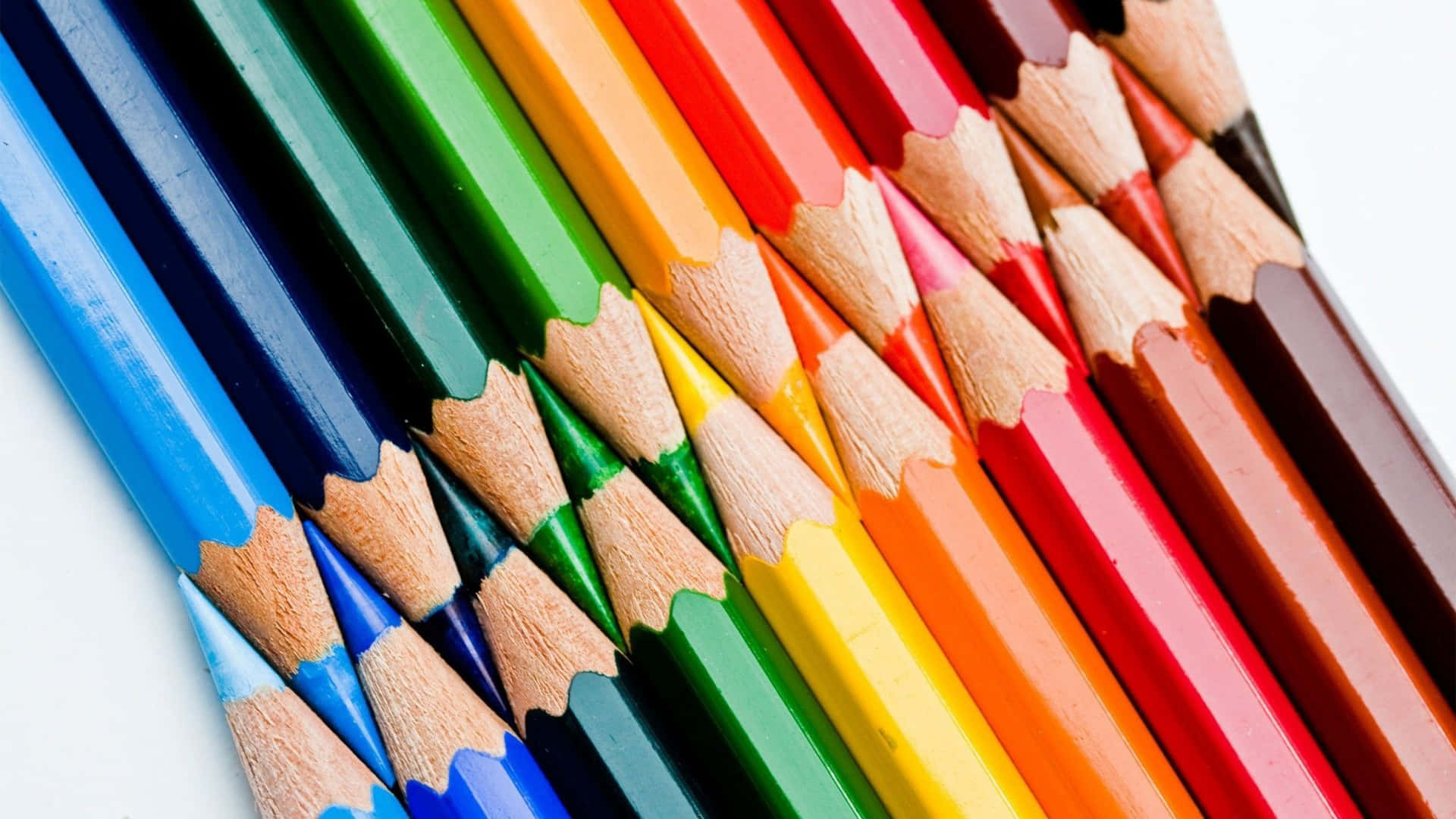 A Group Of Colored Pencils Background