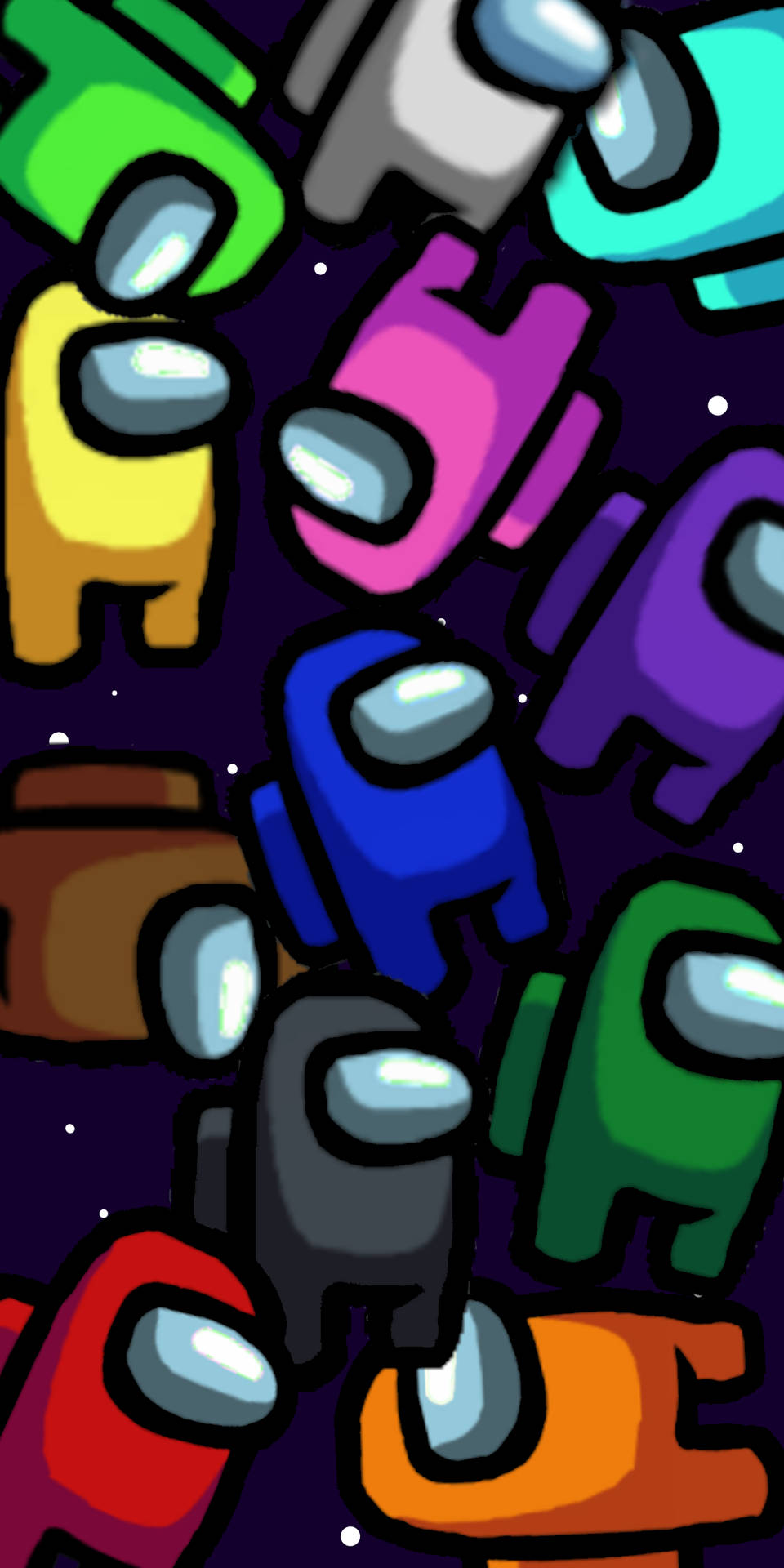 A Group Of Colorful Spaceships In Space Background