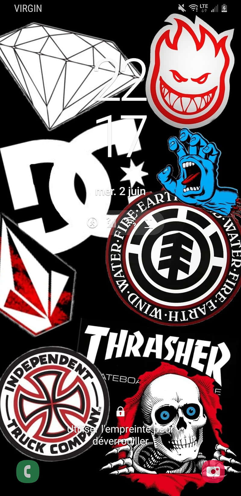 A Group Of Different Stickers On A Phone Background