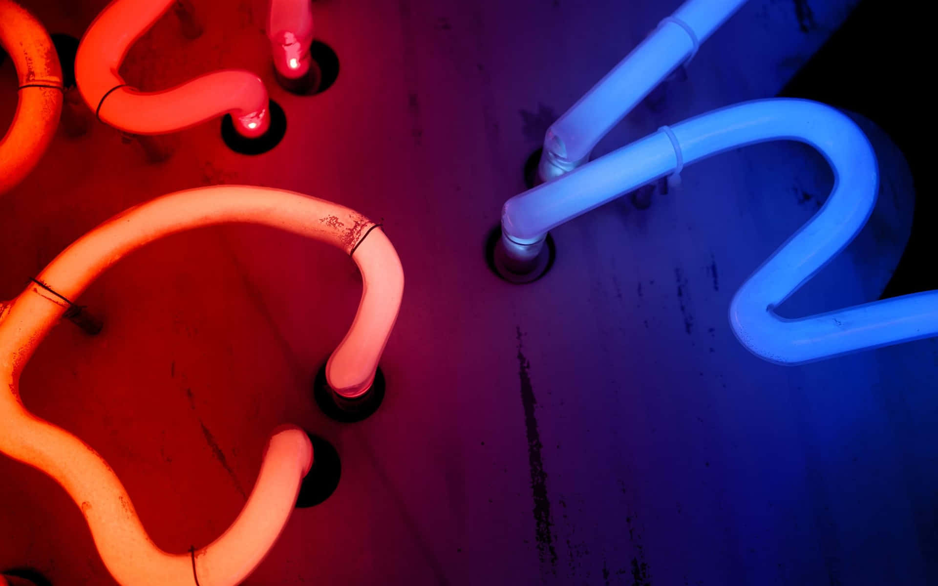 A Group Of Neon Lights Background