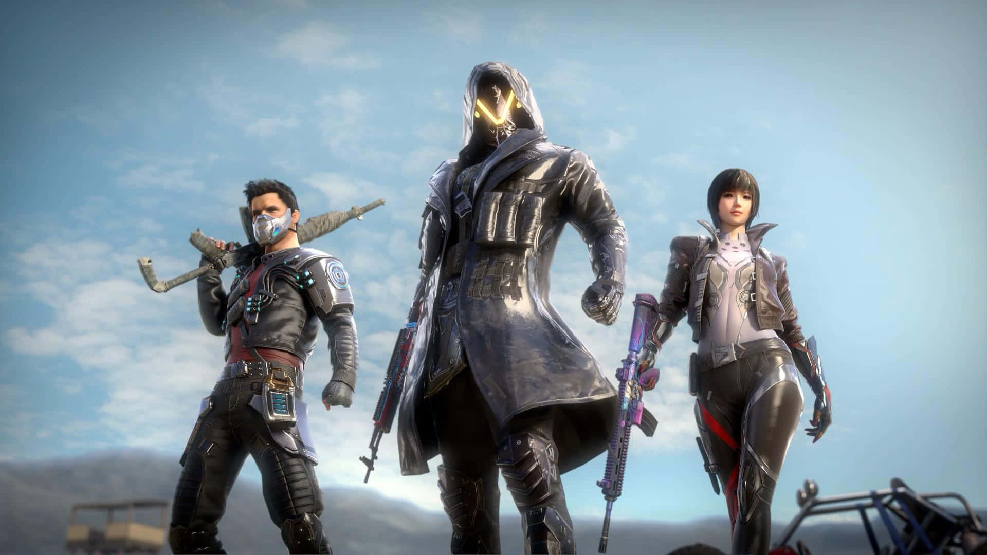 A Group Of People In Armor Standing Next To Each Other Background