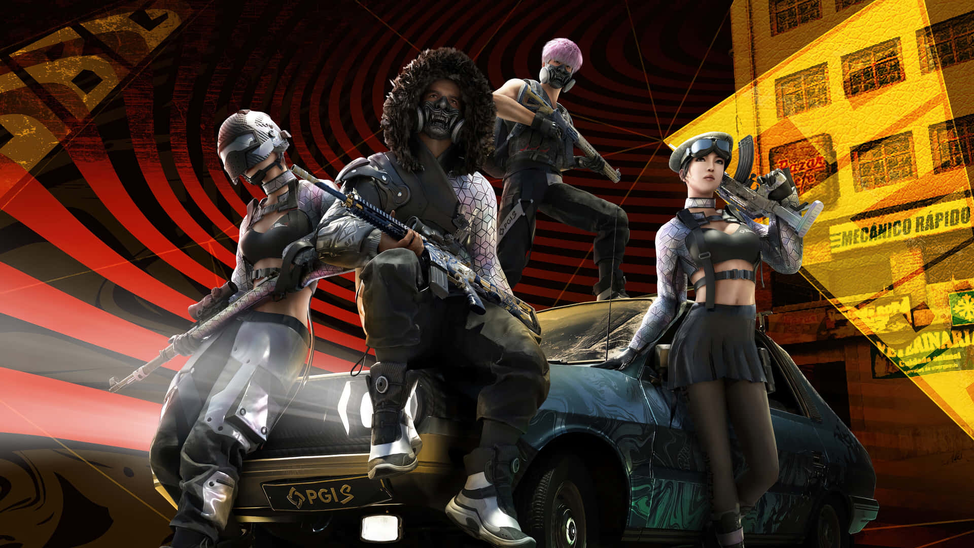 A Group Of People Standing Next To A Car