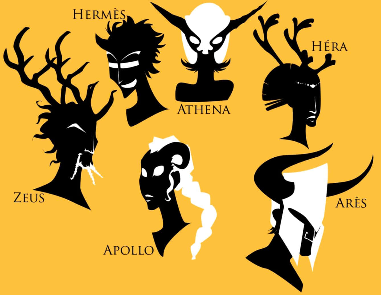 A Group Of Silhouettes Of Different Heads Background