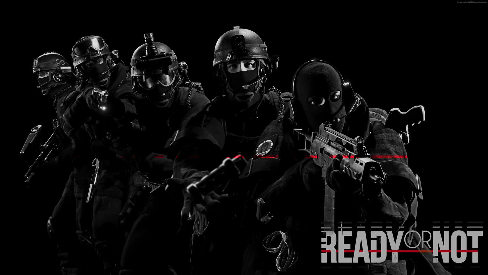 A Group Of Soldiers In A Black Background Background