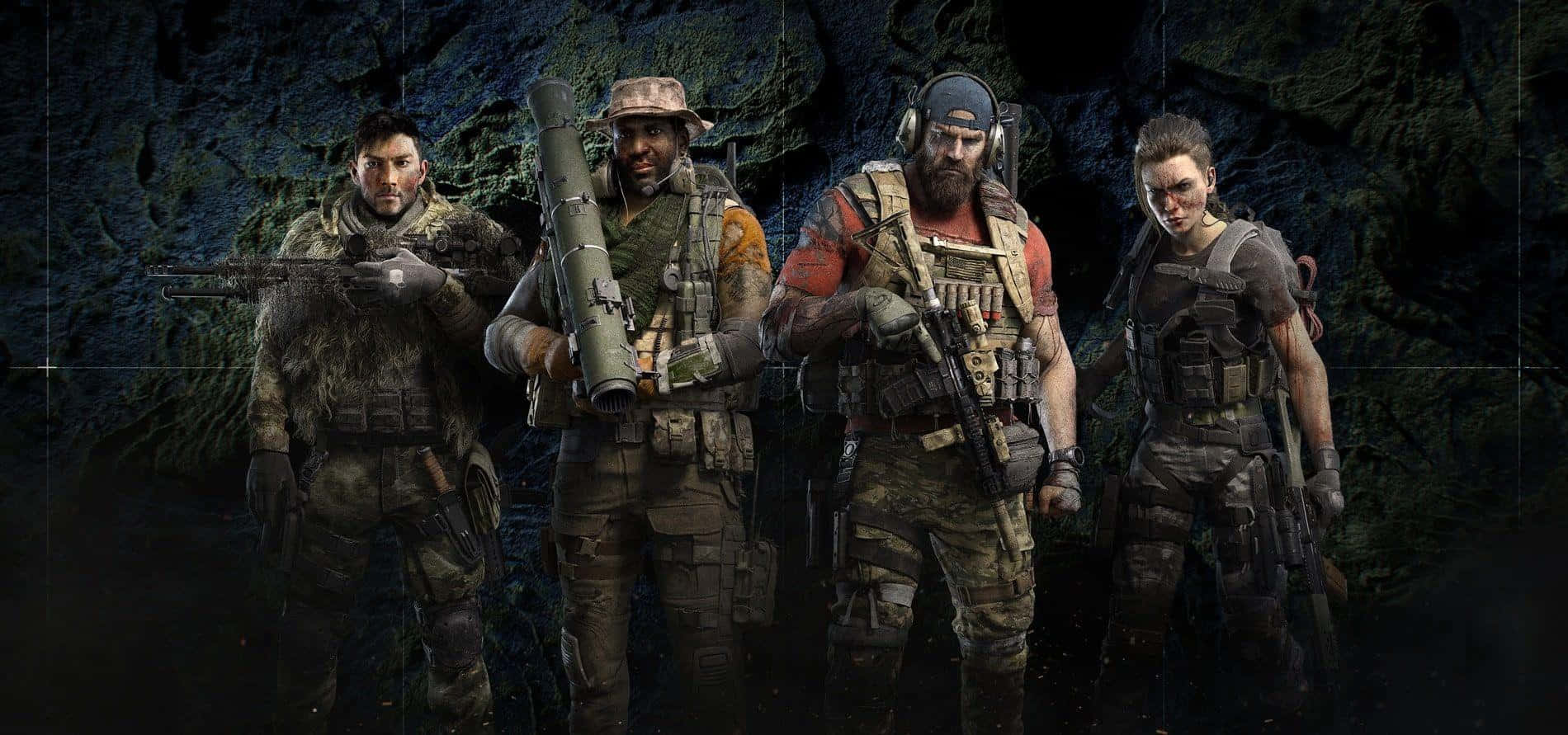 A Group Of Soldiers Standing In Front Of A Dark Background Background