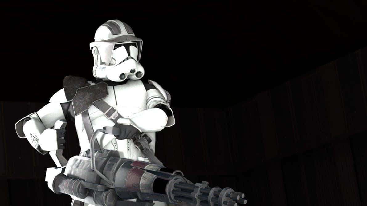A Group Of Star Wars Clone Troopers Ready For Battle Background