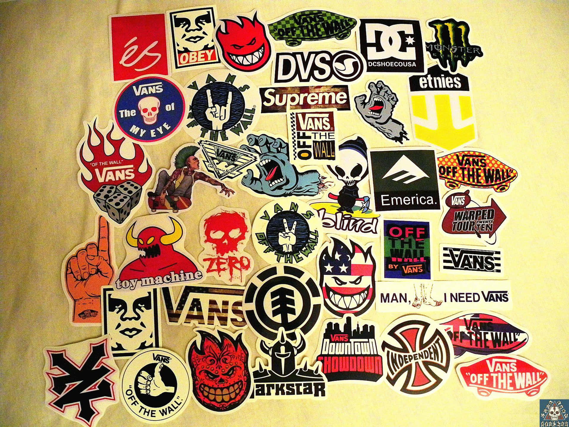 A Group Of Stickers With Different Designs On Them Background