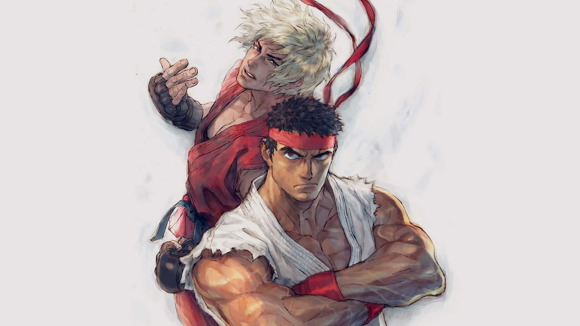 A Group Of Street Fighter Characters Ready For The Ultimate Battle Background