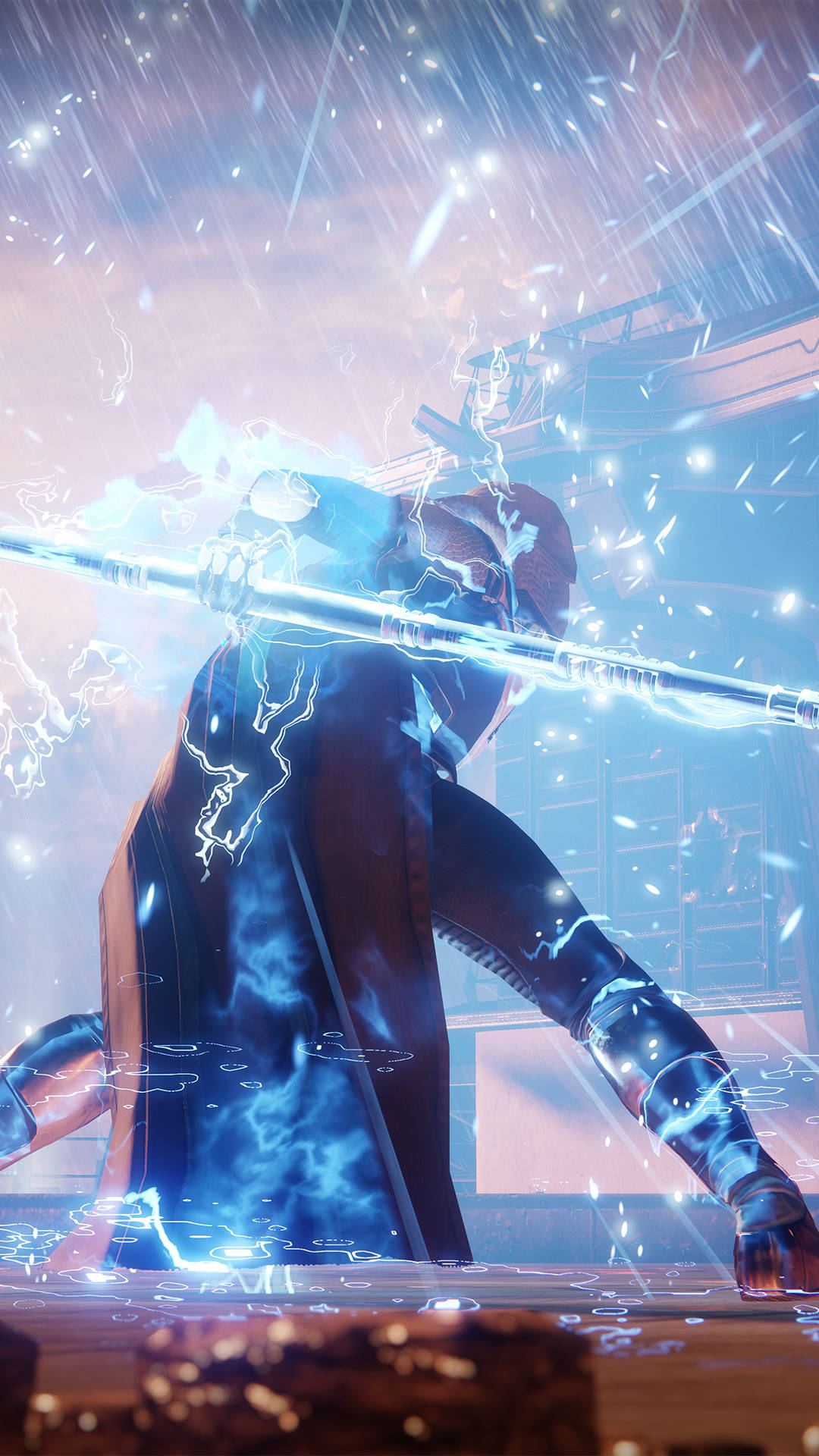 A Guardian Wielding An Exotic Weapon In Destiny 2 Background