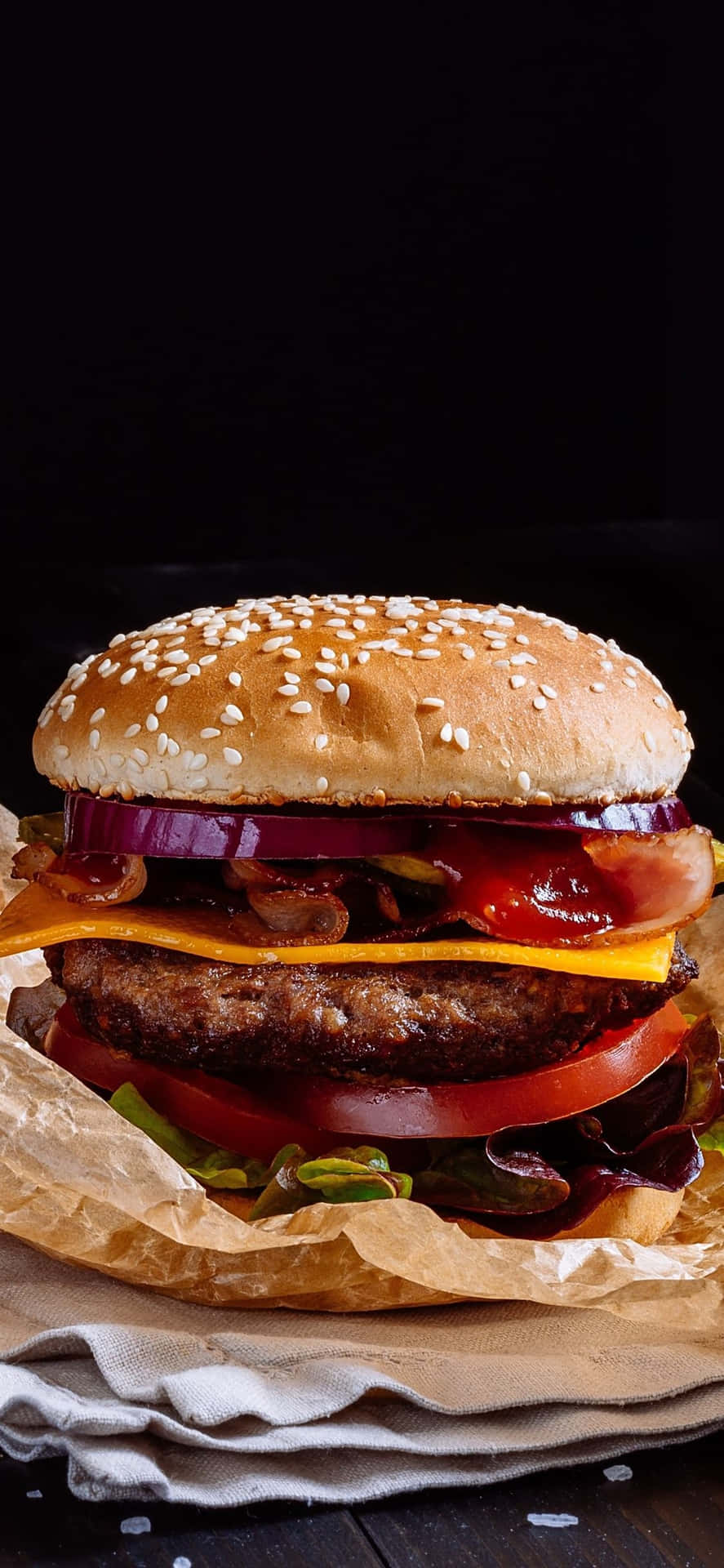 A Hamburger On A Napkin