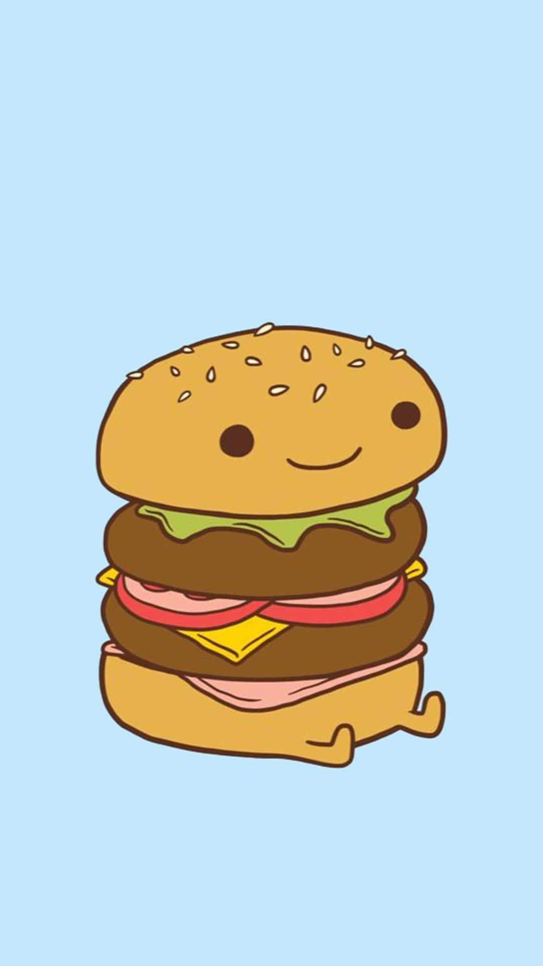 A Hamburger With A Smile On It