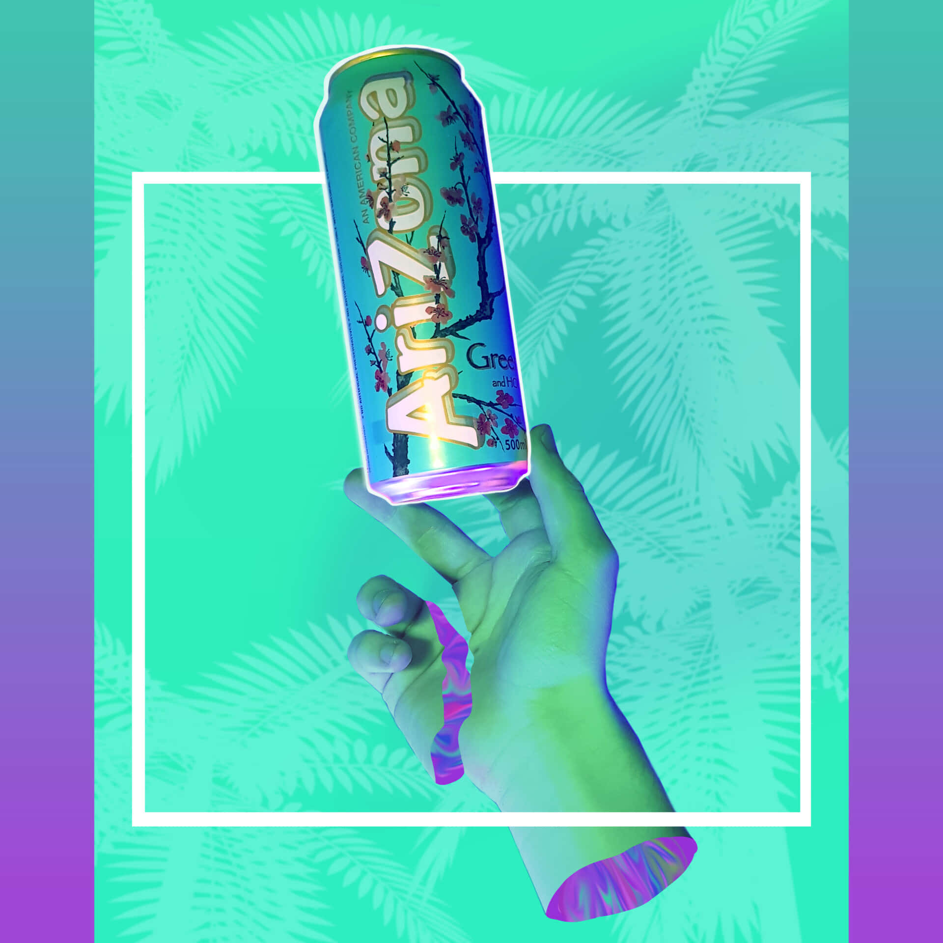 A Hand Holding A Can Of Azzone Background