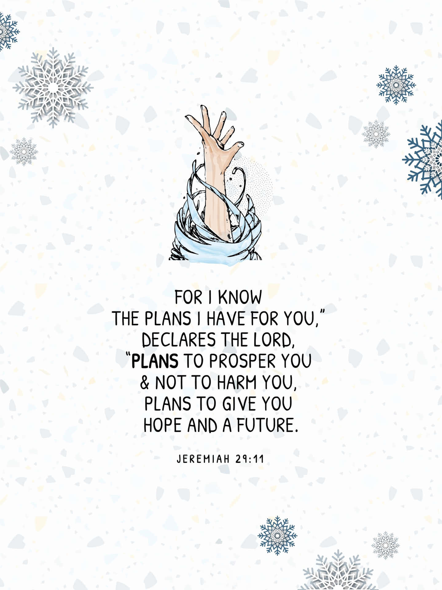A Hand With A Quote That Says, I Know The Plans For You Background