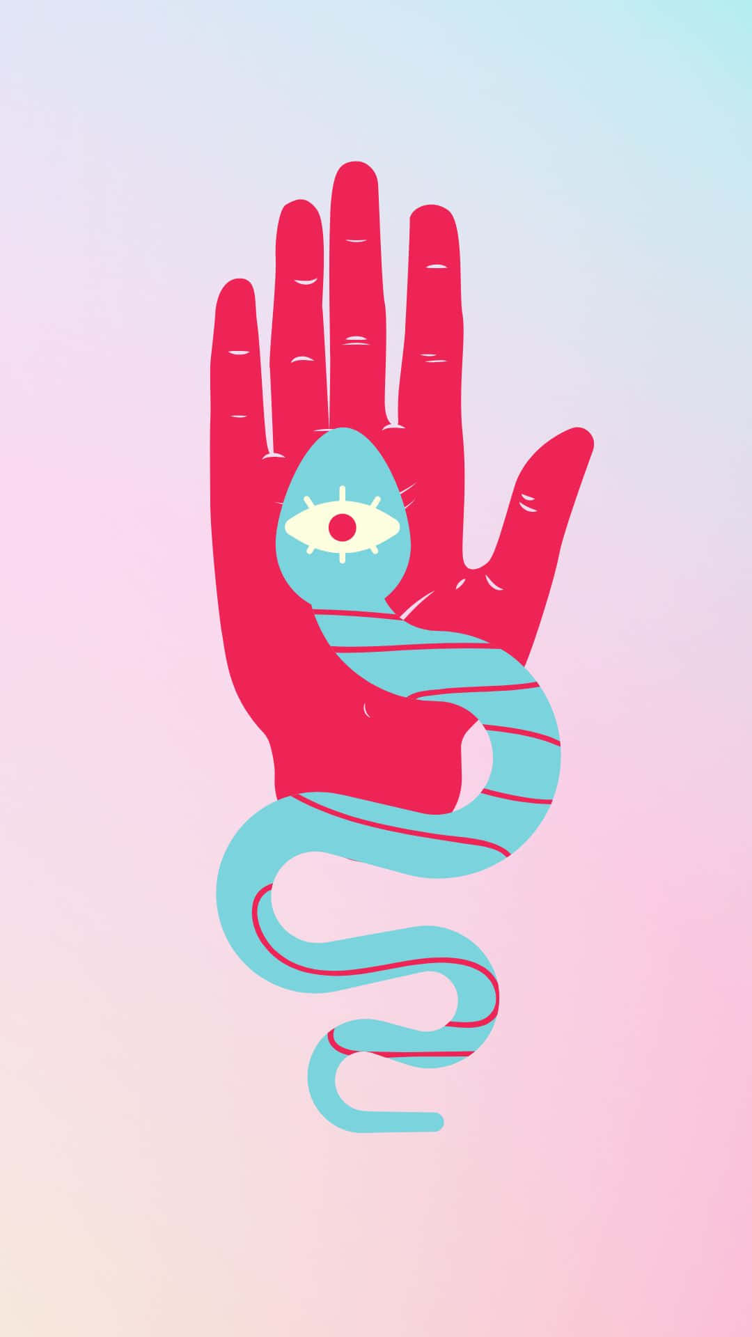 A Hand With A Snake On It Background