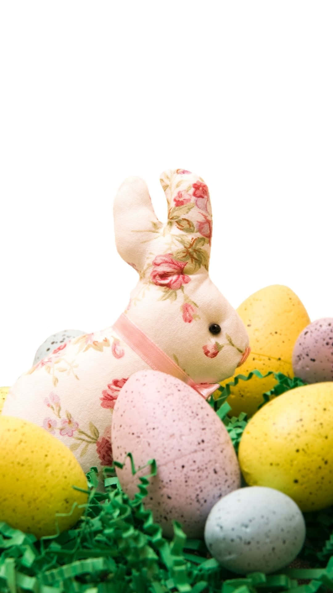 A Happy Easter Bunny Hopping By Background