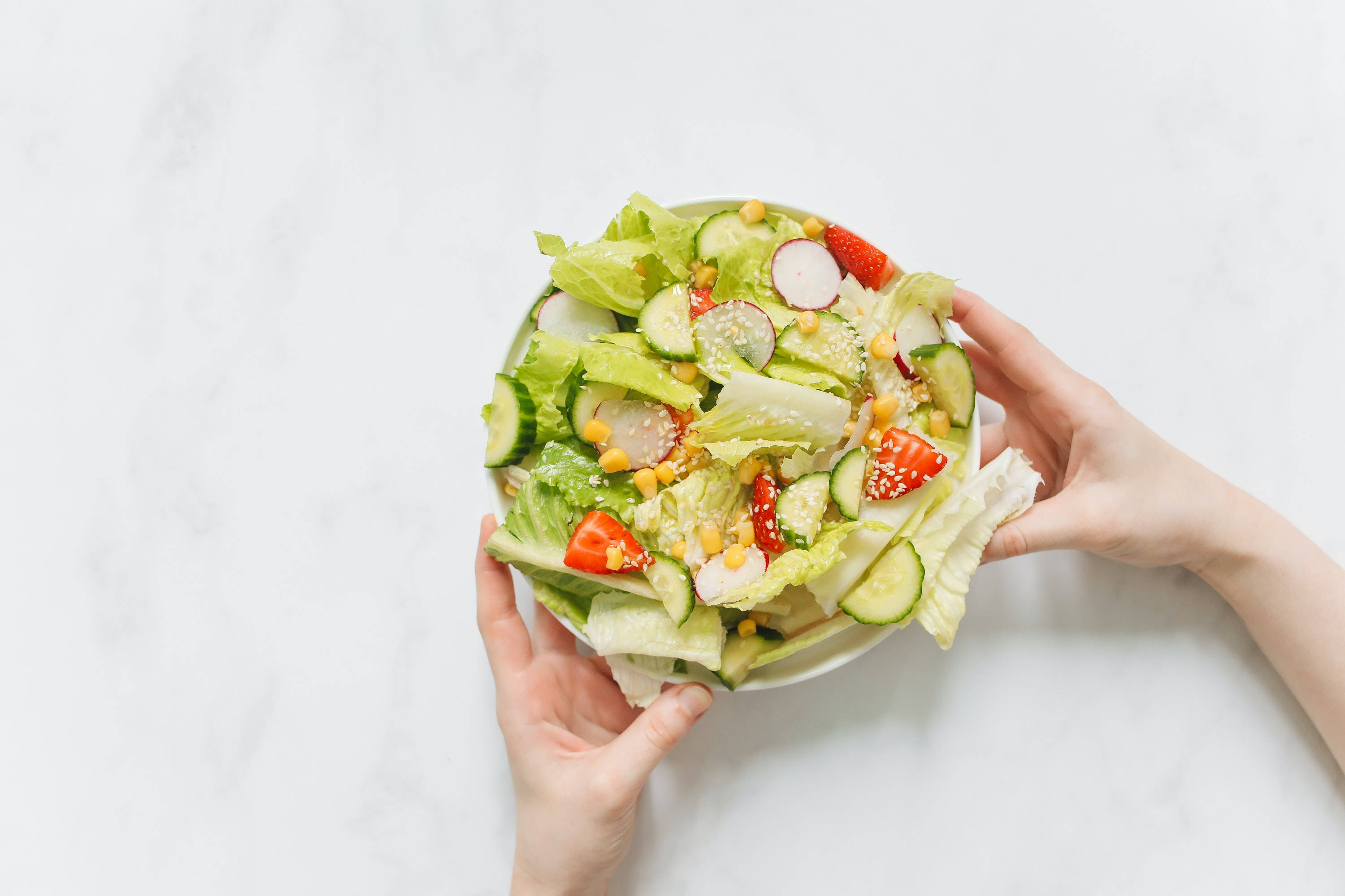 A Healthy Mix: Gourmet Fresh Salad Bowl Background