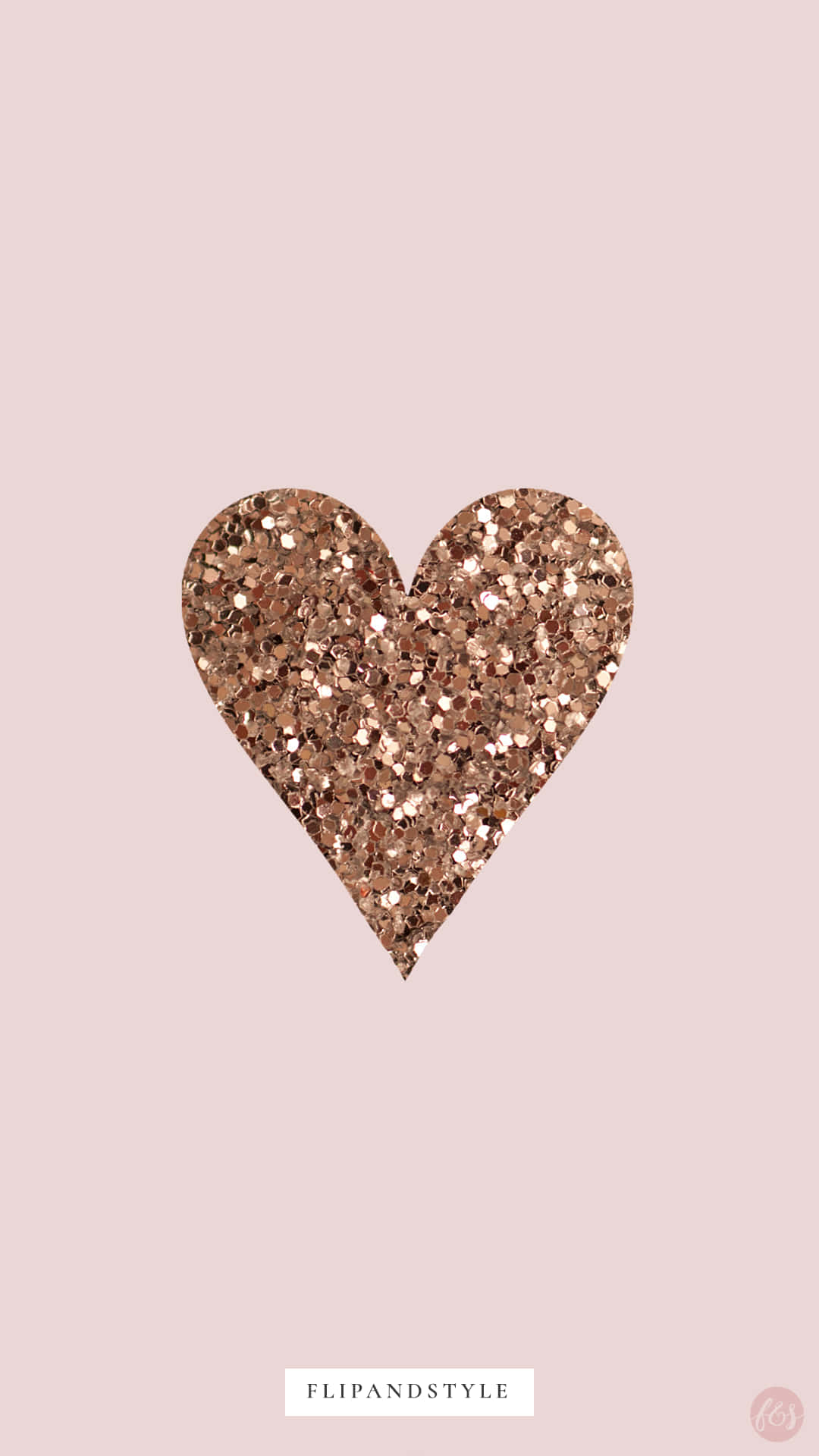 A Heart Made Of Gold Glitter On A Pink Background Background