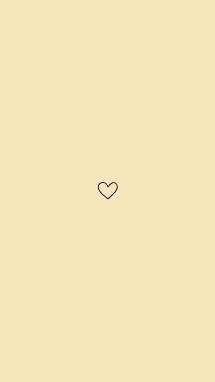 A Heart Shaped Icon On A Yellow Background Background