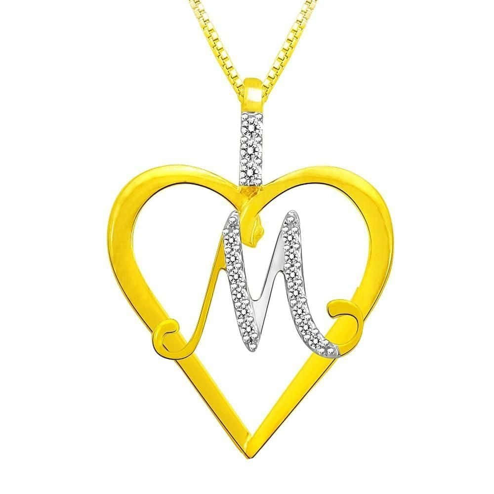 A Heart Shaped Pendant With A Diamond In The Middle Background