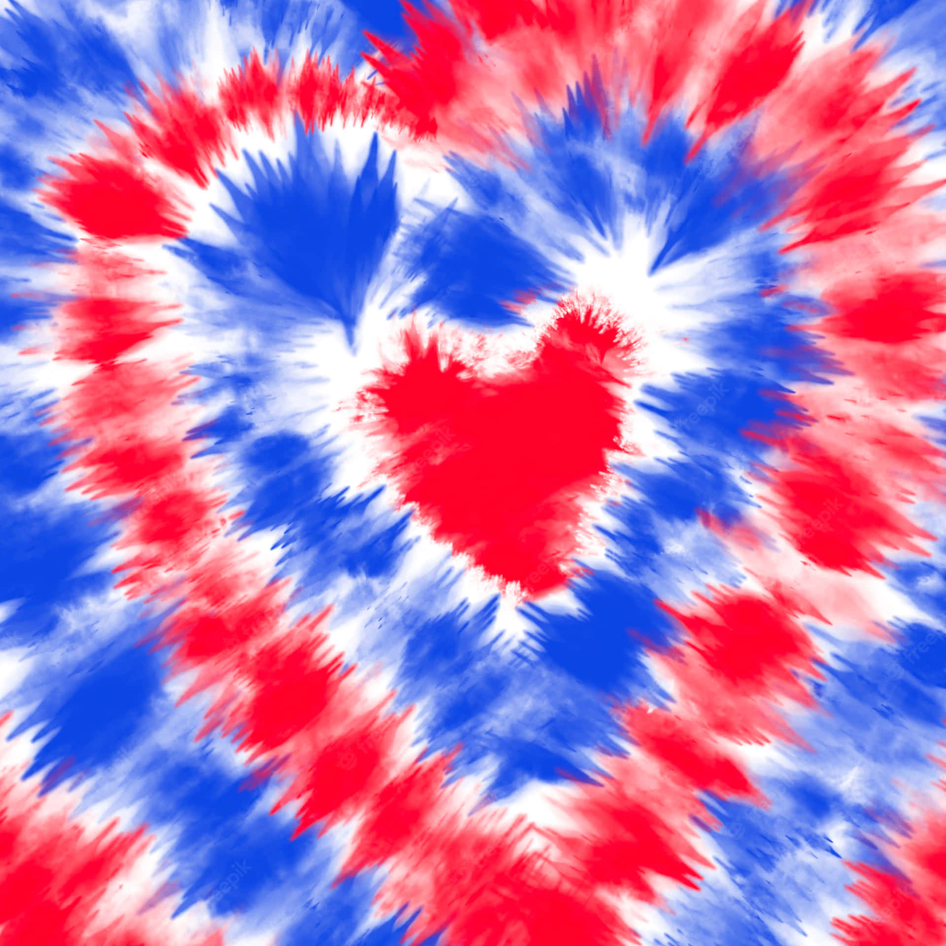 A Heart Shaped Tie Dye Pattern Background