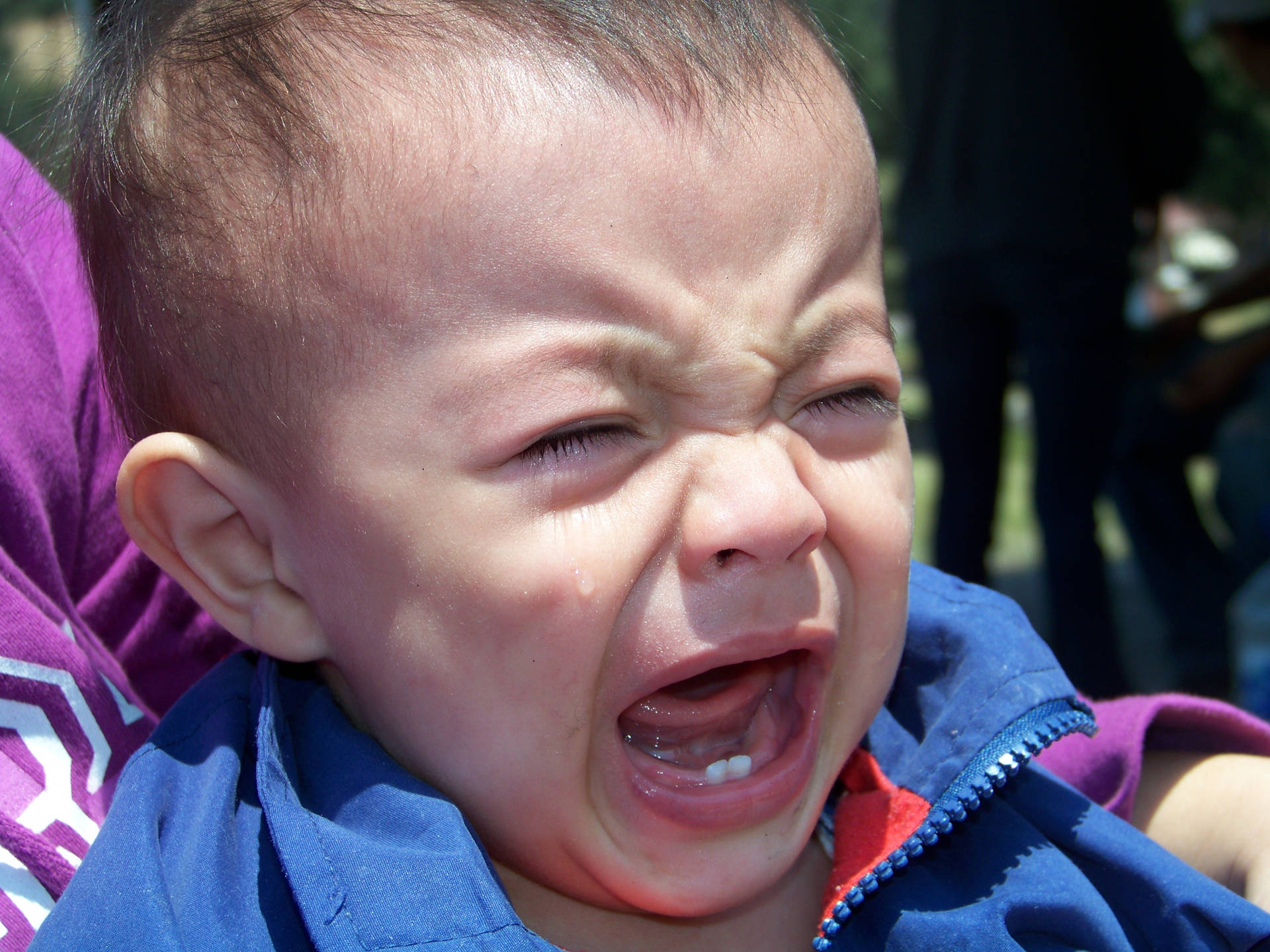 A Heart-touching Portrayal Of Emotion - The Crying Sad Boy Background