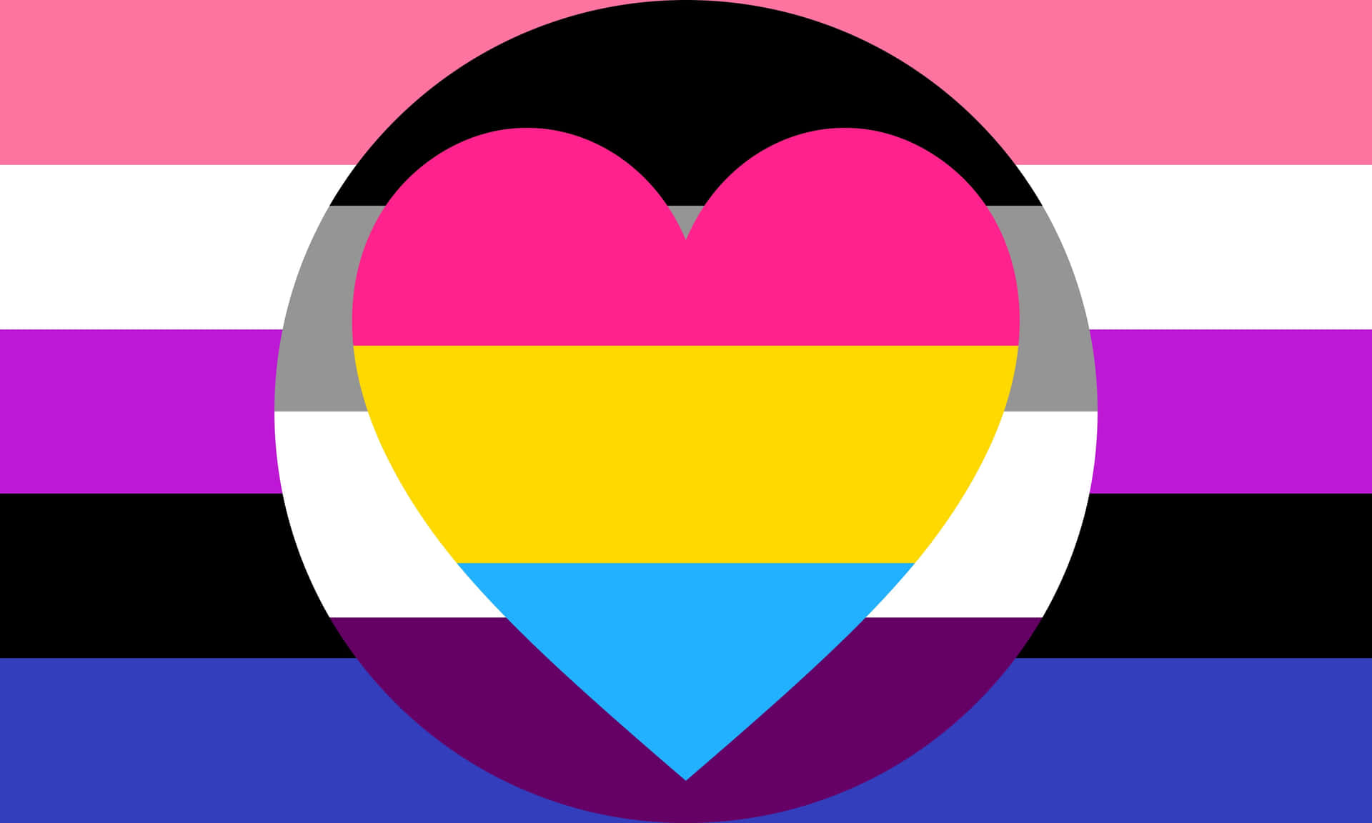 A Heart With A Rainbow Flag In The Middle Background