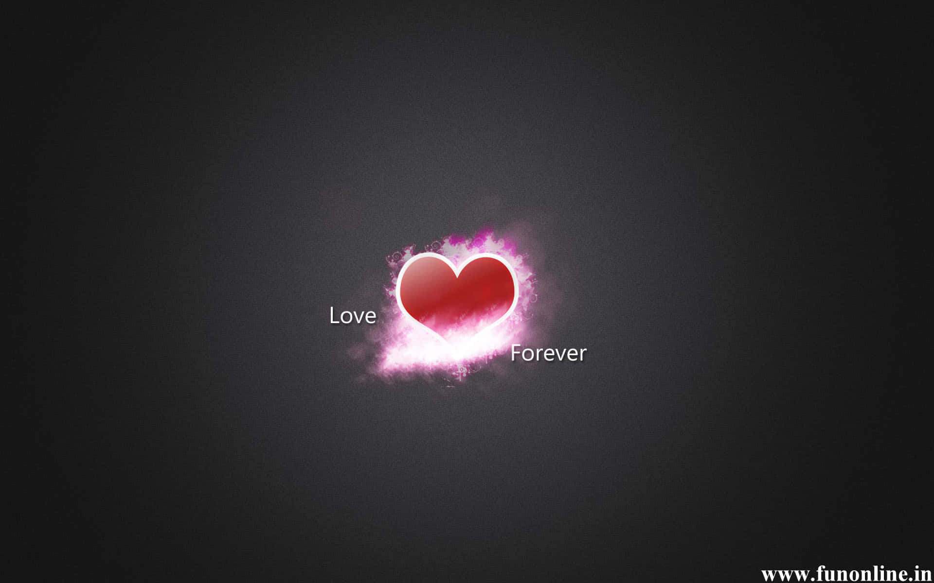 A Heart With The Words Love And Power Background