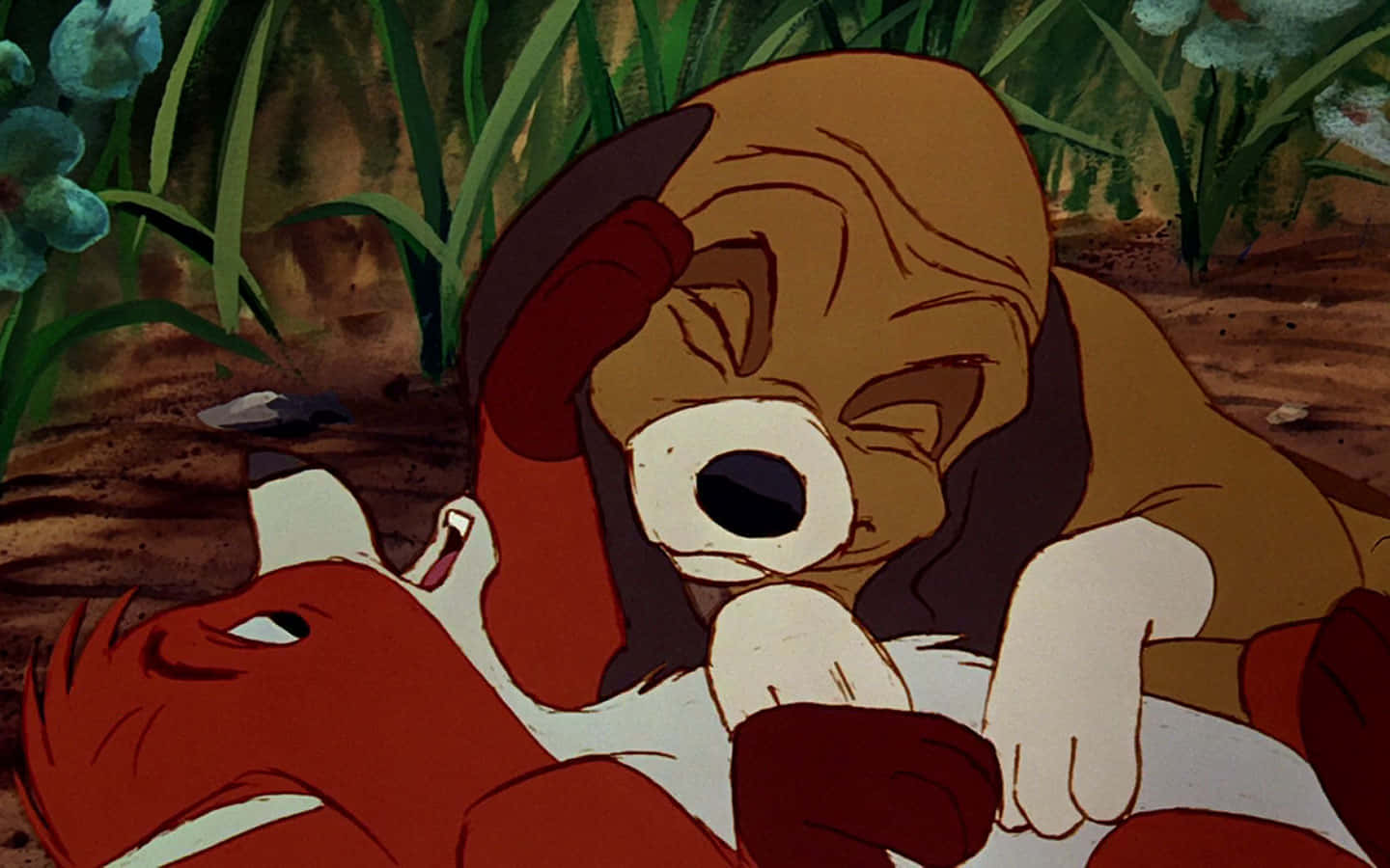 A Heartwarming Friendship - The Fox And The Hound Background